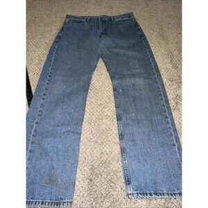 Levi's 505 Regular Fit  Bootcut Jeans Men's, Med Wash, 38x34 Slight Distressed
